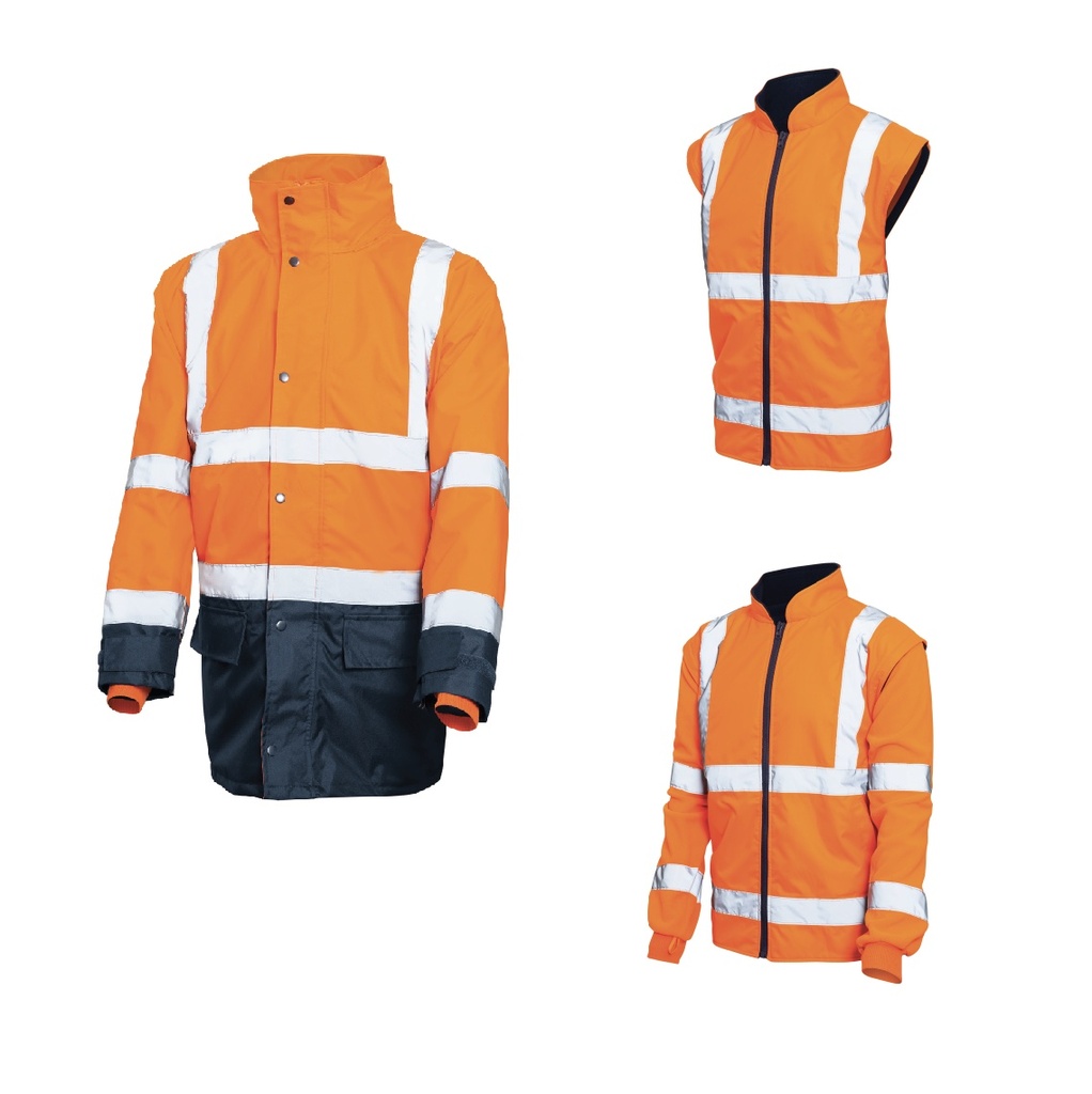 REFLECT HV 5IN1 Parka Orange/Navy