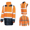 ASTRAL HV 5IN1 Parka Orange/Navy