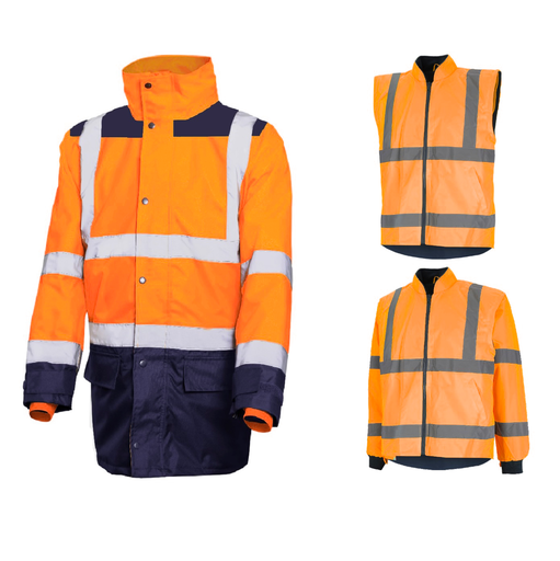 ASTRAL HV 5IN1 Parka Orange/Navy